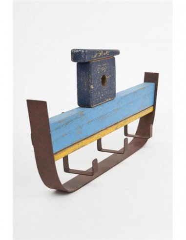 Barco decorativo metal/madera