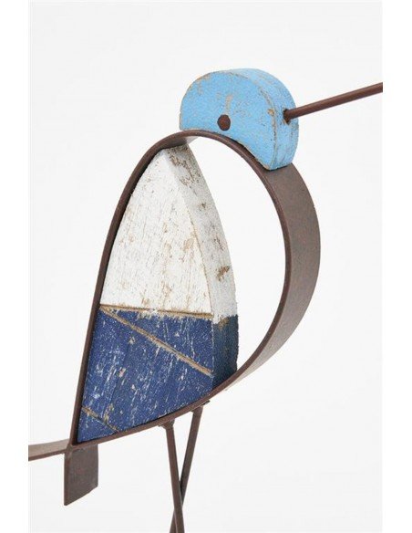 Pájaro marino metal/madera Pájaro marino metal/madera