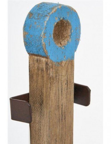 Perchero de madera y metal