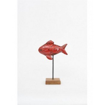 Pez de metal rojo