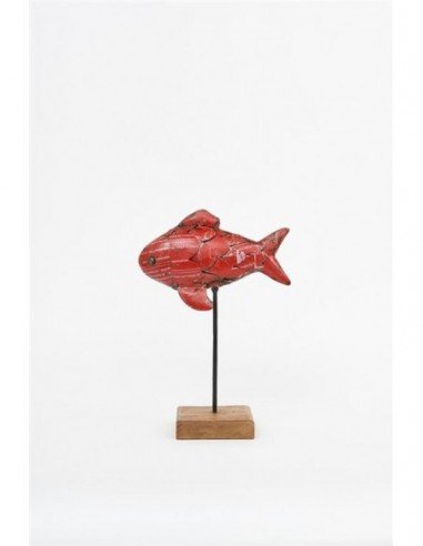 Pez de metal rojo