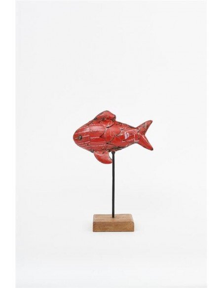 Pez de metal rojo