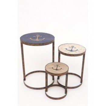 Mesita pequeña madera y metal 2