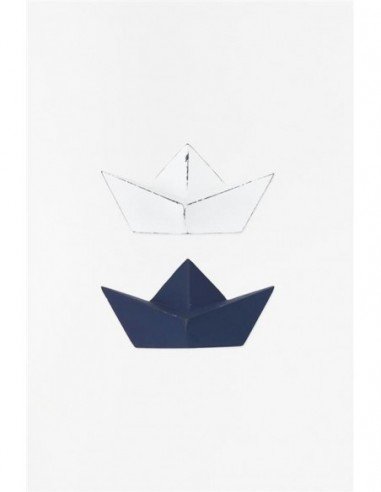 Perchero barco origami
