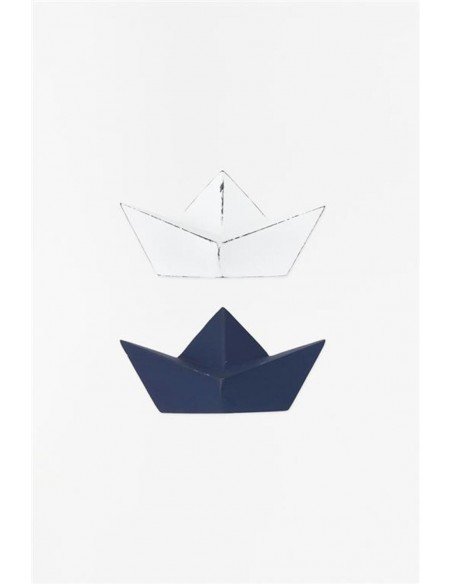 Perchero barco origami