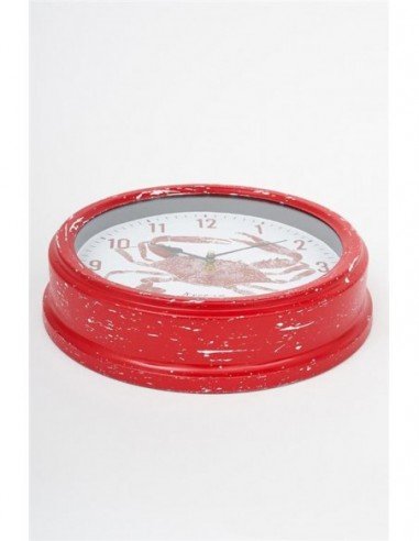 Reloj redondo rojo