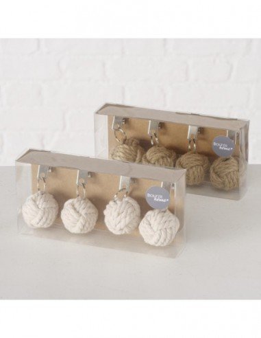 Sujeta mantel crema y beige