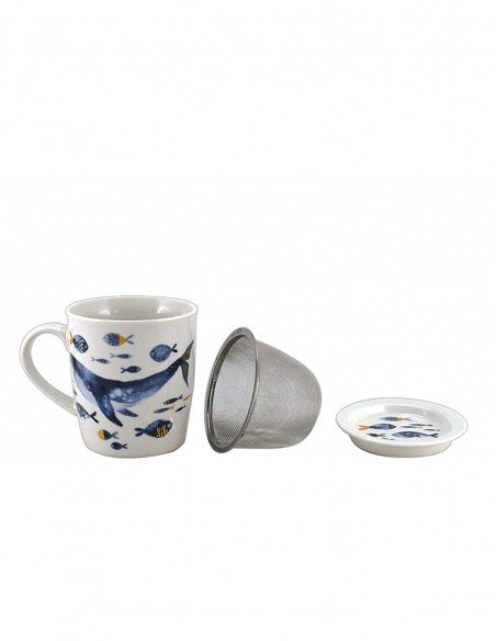 Taza infusiones ballena azul