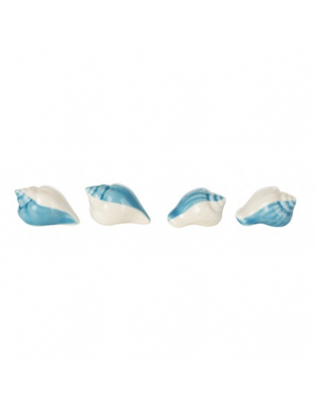 Conchitas de mar turquesa y blanca