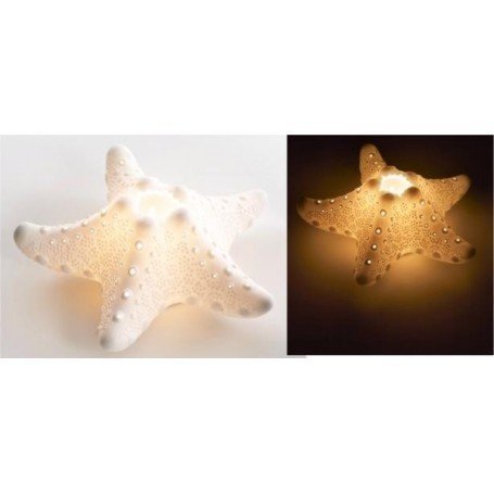 Porta vela estrella de mar de porcelana