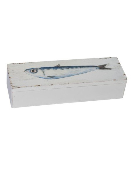 Caja madera diseño sardina