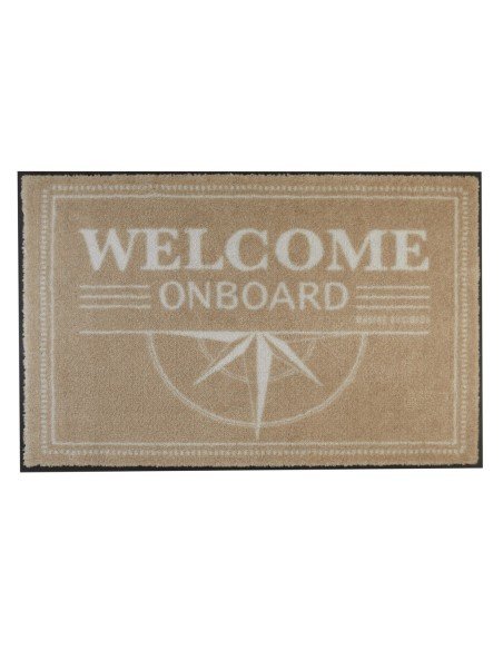 Alfombra Welcome Onboard marrón 