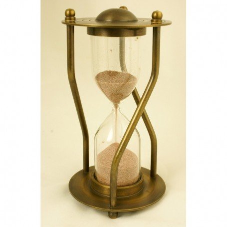 Ampolleta corredera náutica en latón envejecido