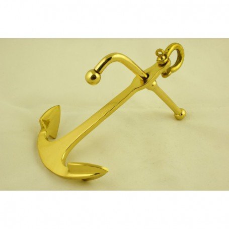 Ancla náutica de almirantazgo latón pulido