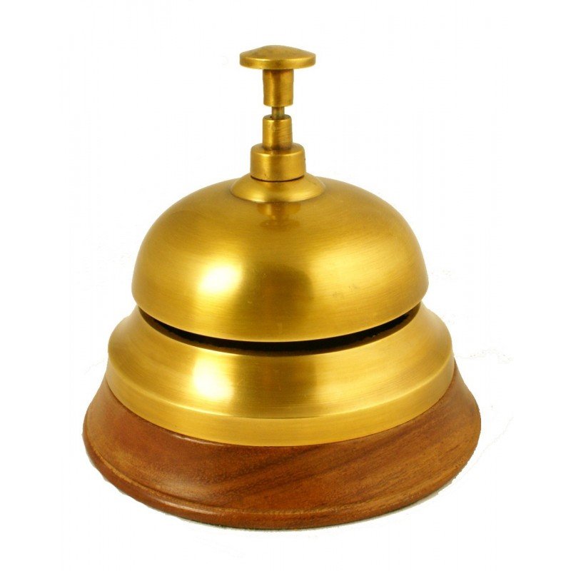 Timbre recepción de latón envejecido