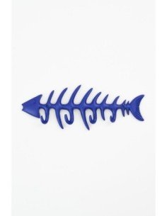 Perchero espinas azules de pescado