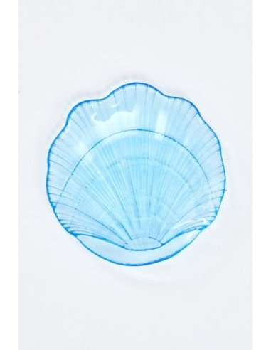 Conchita marina de cristal azul 