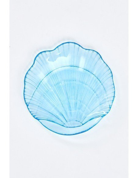 Conchita marina de cristal azul 