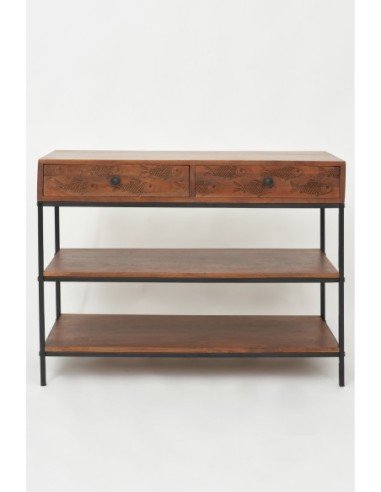 Consola de peces de madera