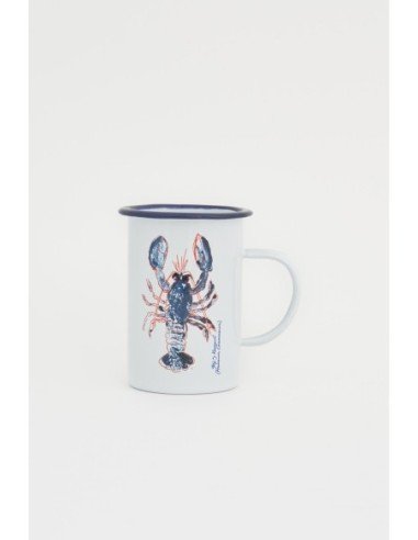 Mug largo de langosta metal esmaltado