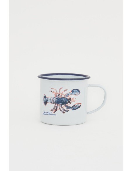 Mug blanco diseño langosta