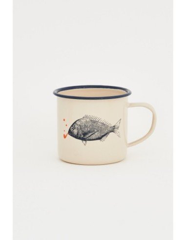 Mug navy de peces
