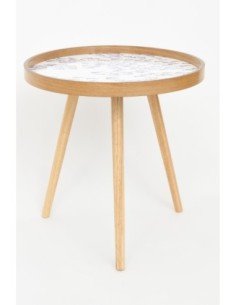 Mesa de centro blanca peces Medium 