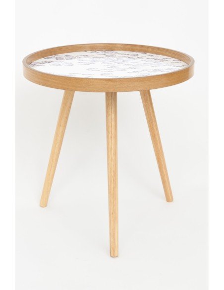 Mesa de centro blanca peces Medium 
