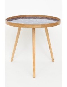 Mesa de centro grande azul peces