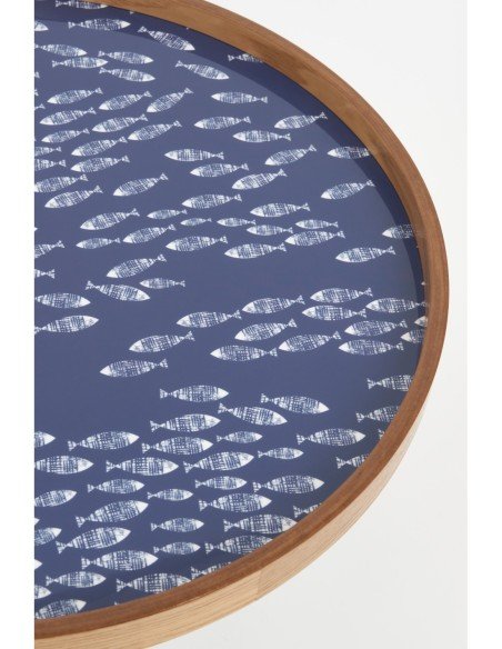 Mesa de centro  azul peces