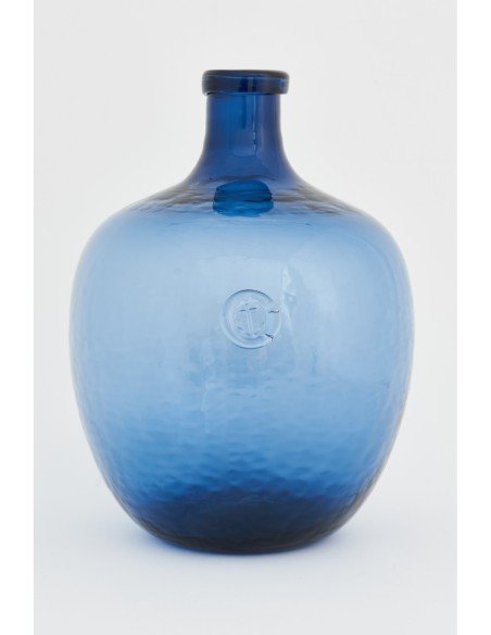 Botella azul sello ancla