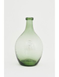 Botella cristal verde sello ancla