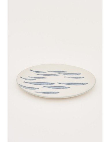 Plato banco de peces plano