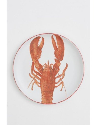 Plato grande de langosta roja