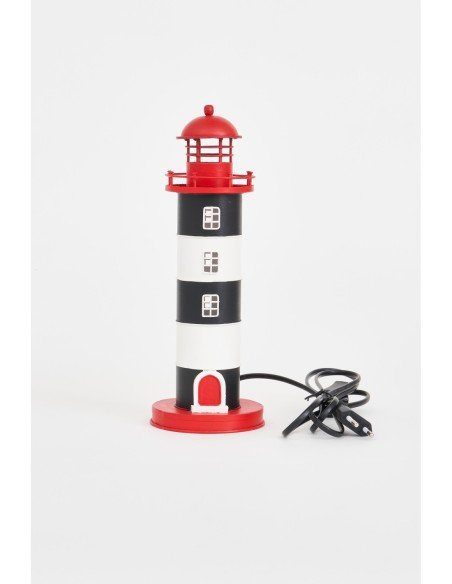Faro metal negro con led Faro metal negro con led