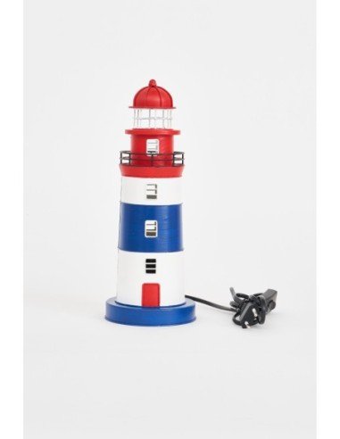 Faro de metal luz led rojo/azul