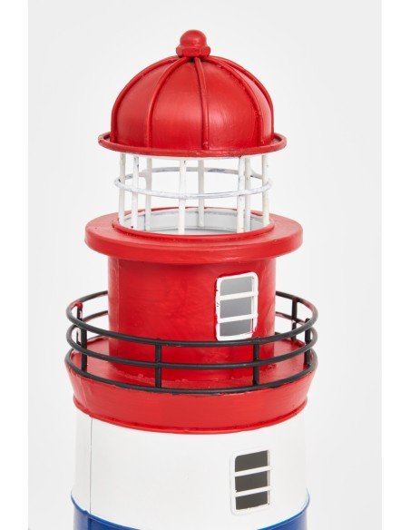 Faro de metal rojo