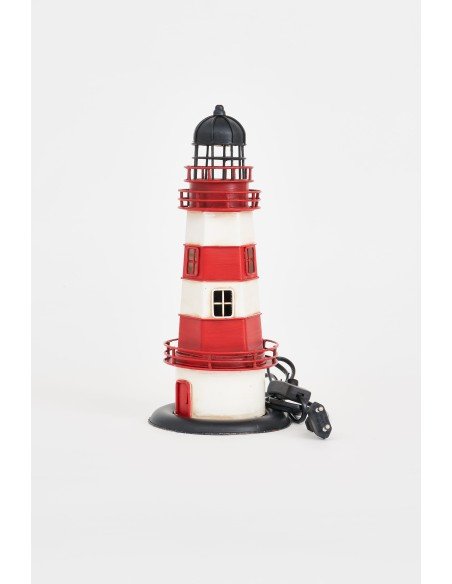 Faro led rojo y blanco de metal