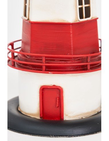 Faro led rojo y blanco de metal