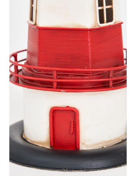 Faro led rojo y blanco de metal