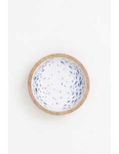 Bol banco de peces madera esmaltada