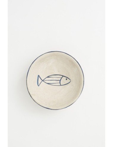 Plato diseño pez hondo