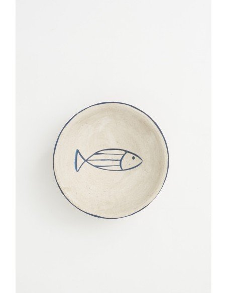 Plato diseño pez hondo