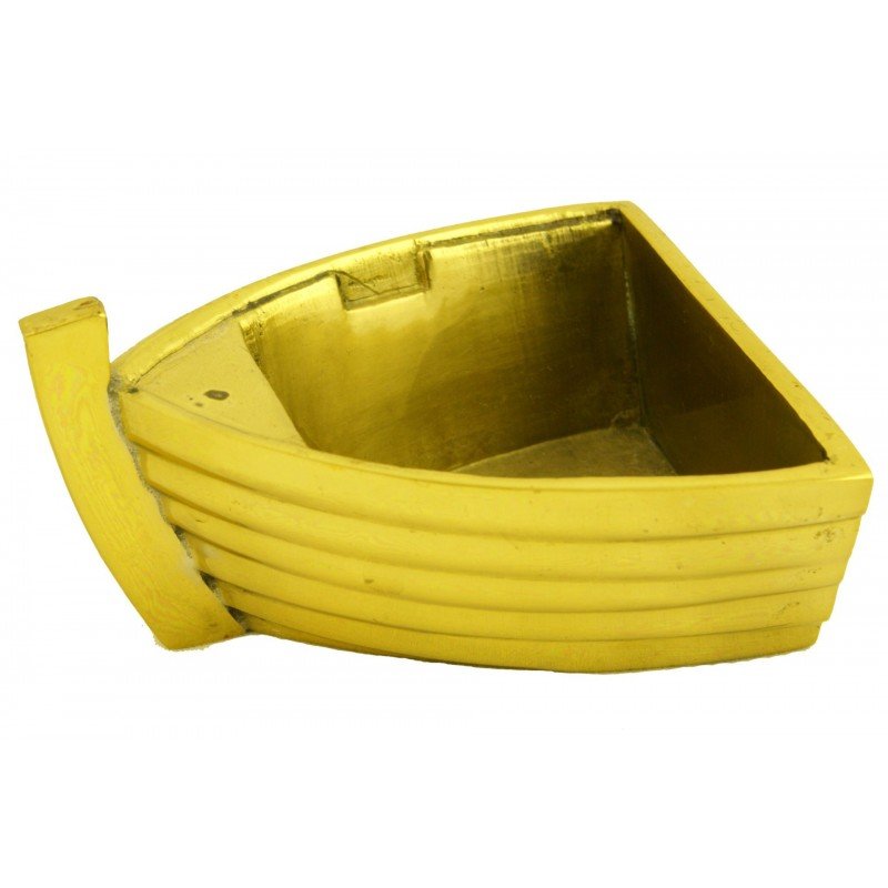 Cenicero náutico medio casco de barco en latón de fundición