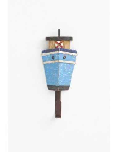 Perchero barco de madera