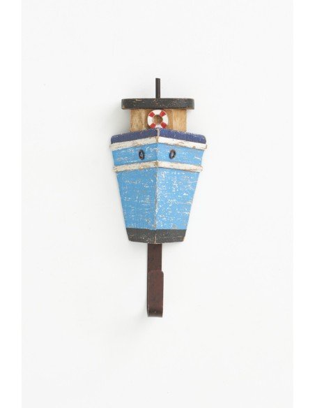 Perchero barco de madera
