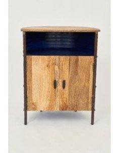 Consola de metal y madera