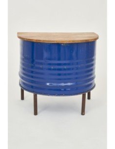 Mesita de noche madera y metal 2