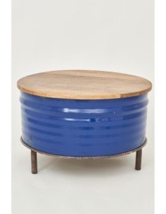 Mesa de centro metal y madera