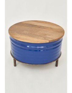 Mesa de centro metal y madera 2